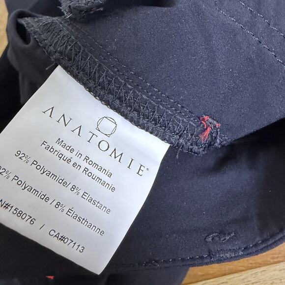 Anatomie Luisa Stripe Pants Womens Small Black Travel Stretch Lightweight 26" - Picture 12 of 12